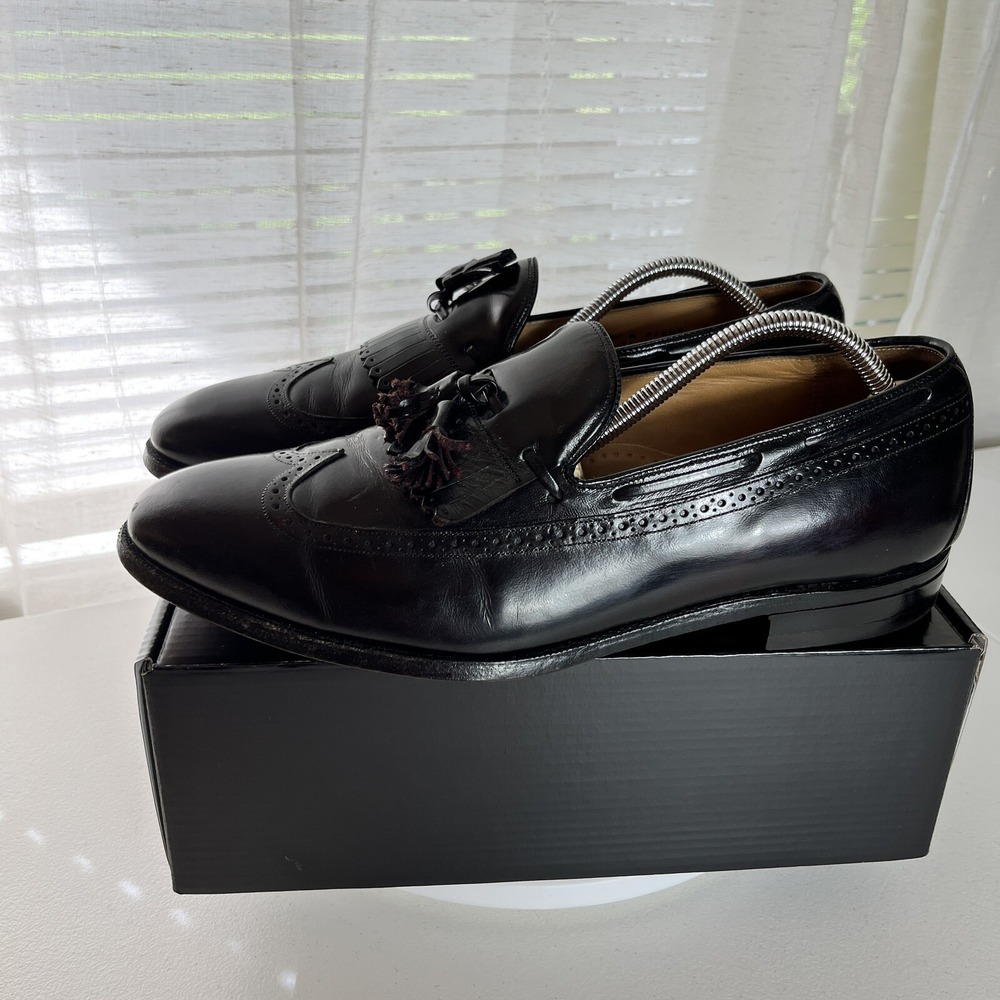 ✅‎ Johnston & Murphy Loafers Aristocraft Size 11 D/B Tassel Wingtip Dress Shoes
